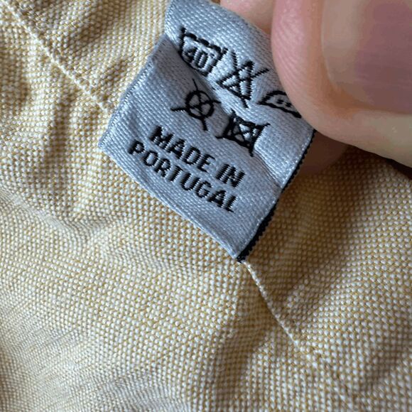 Sid Mashburn Men's Cotton Long Sleeve Button Down Shirt Pale Orange Size Large - Picture 6 of 10